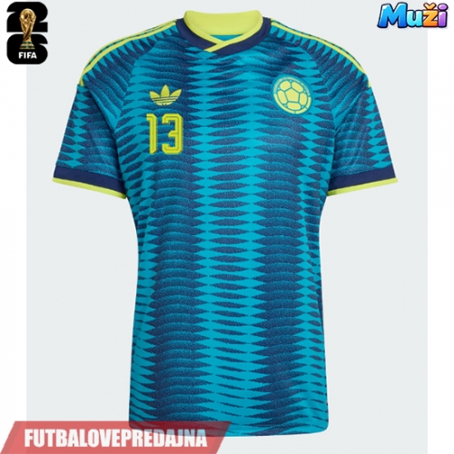 Lacne Muži Futbalové dres Kolumbia Yerry Mina #13 MS 2026 Krátky Rukáv - Preč